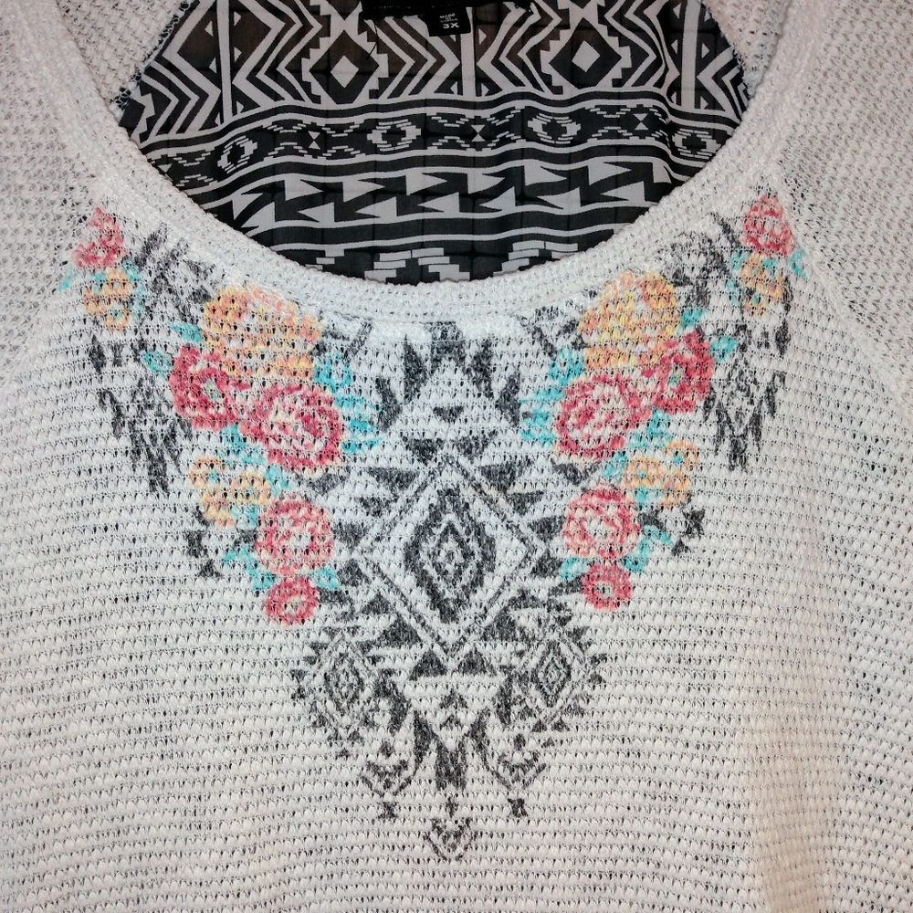 Almost Famous 3X Sheer Crochet Top - Picture 4 of 7